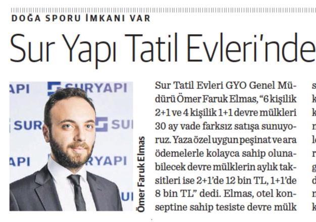 Sur Yapı Tatil Evleri'nden yaza özel kampanya