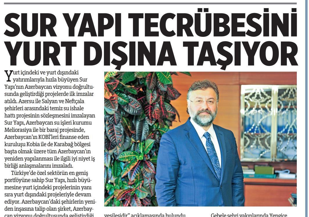 Sur Yapı tecrübesini yurt dışına taşıyor!